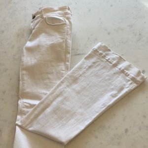 J Brand White Flares